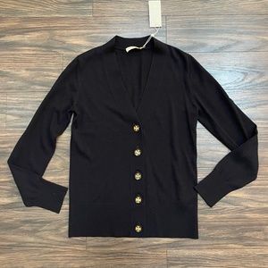 NWT Tory Burch Simone cardigan black size small